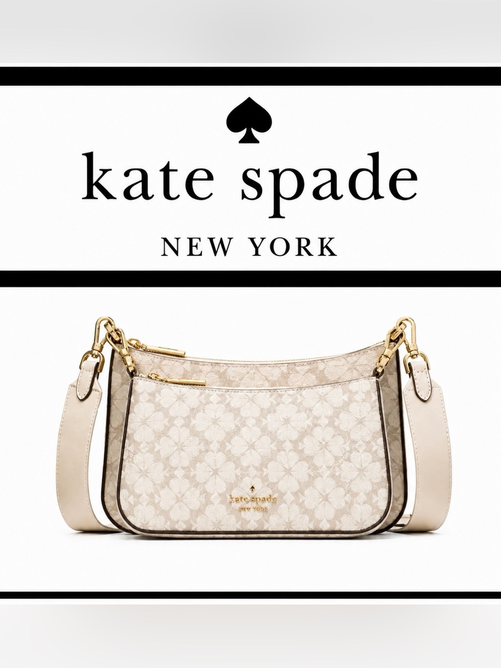 ♠️ KATE SPADE NEW YORK ♠️ Spade Flower Saffiano Leather Duet Crossbody NWOTs